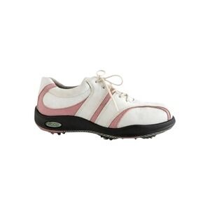 ECCO Women's Soft Spike Golf Shoes White Pink Leather 37